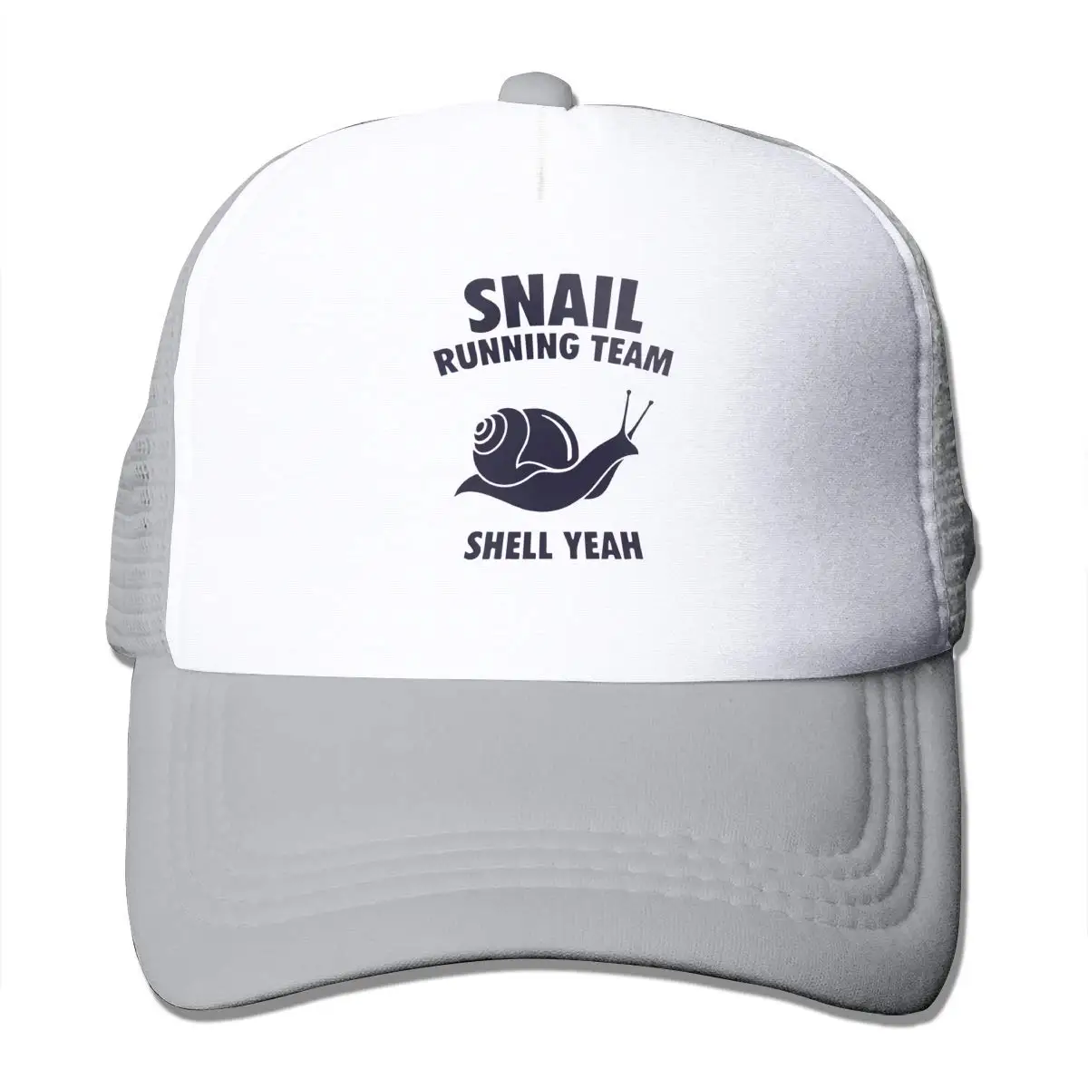 Snail Running Team Shell Yeah сетчатые Бейсболки Регулируемая Кепка в стиле водителя грузовика серая