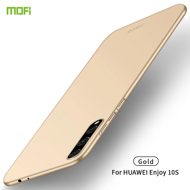 Золотой MOFi чехол для телефона для huawei Enjoy 10s Пластиковый Матовый Жесткий чехол для huawei Enjoy10s оболочка ПК Тонкий чехол - Цвет: Золотой