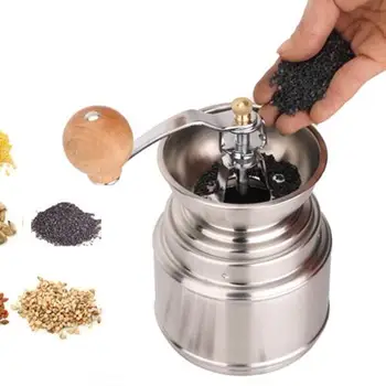 

Coffee Grinder Manual Coffee Ceramic Core Stainless Steel Handmade with Handy Pepper