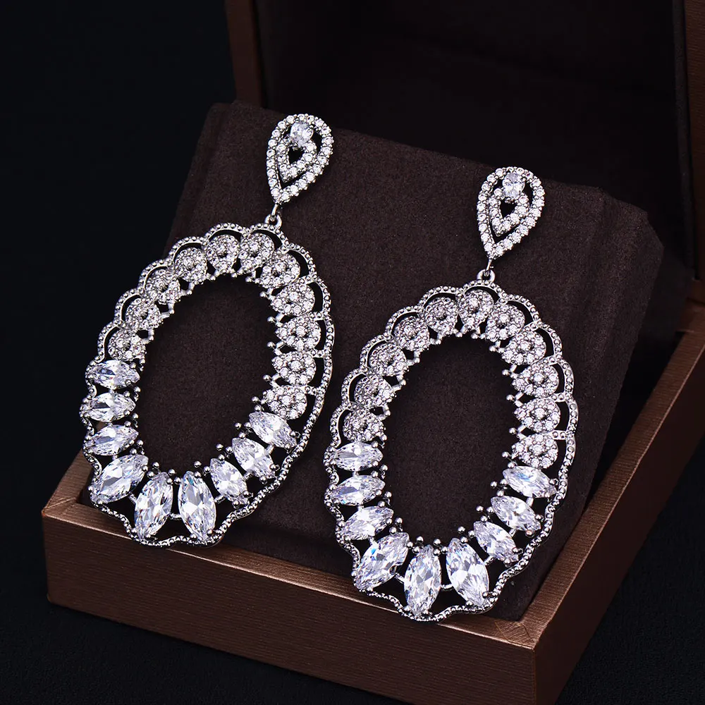 Missvikki модные свадебные овальные украшения для серег Серебро 925 букле d'oreille femme тренд ювелирные изделия