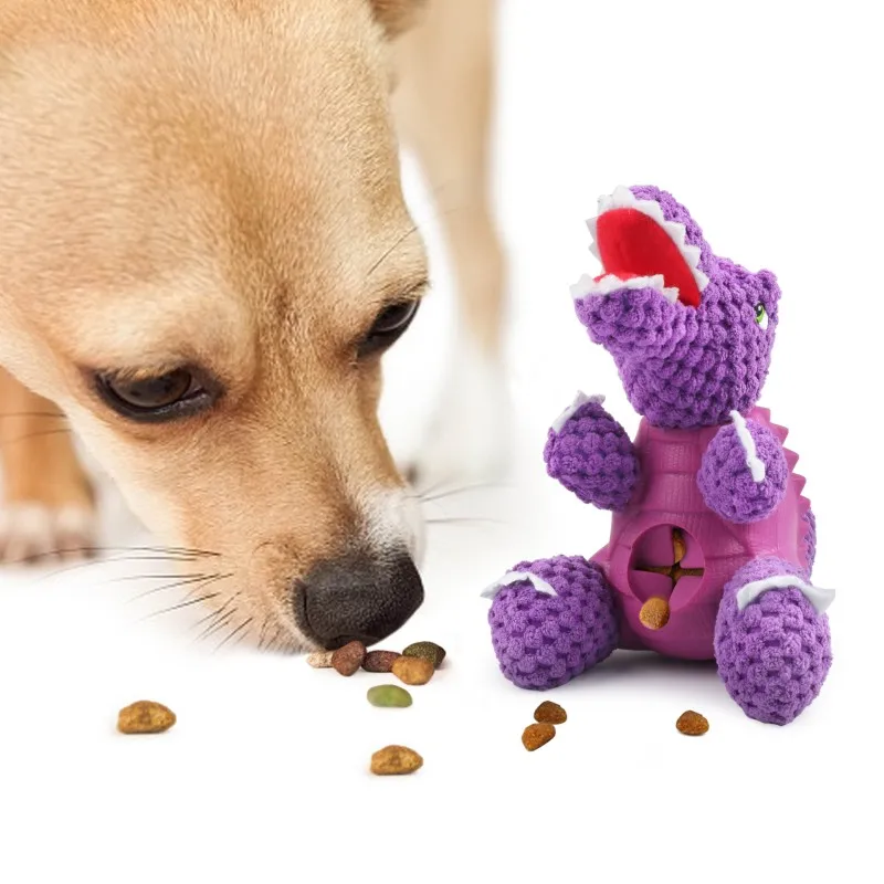 Pet Dog Feeders Product Dog Toys Accessories Dogs Cat Chewing Toy Pet Product Interactive dinosaur Feeding