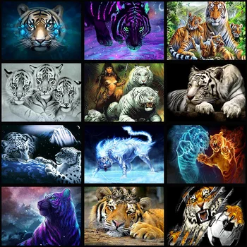 

Animal full Diamond Embroidery 5D DIY Diamond Painting Christmas Tigers And Giraffes Cross Stitch Full Rhinestone Mosaic