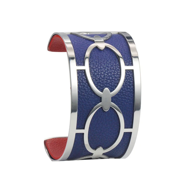 Cremo Leaves Argent Cuff Bracelets Manchette For Women DIY