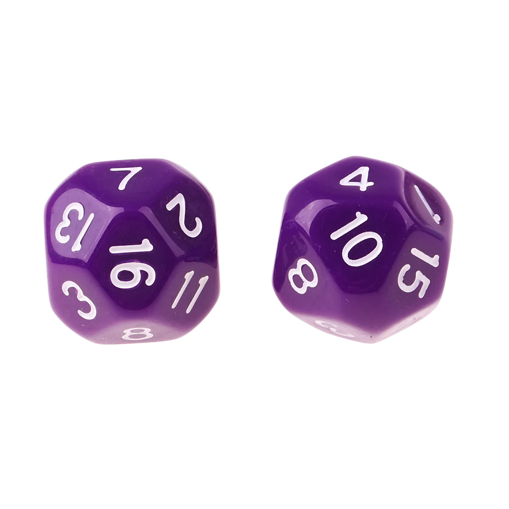 10Pcs 16-Sided D16 Acrylic Dices Table Game Accessory Toys for DND MTG TRPG Table Board Games