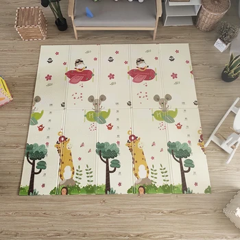 

Portable Foldable Baby Play Mat Animals Puzzle Rug Children's Carpet Baby Climbing Pad Kids Rug Todder Games Developing Room Mat
