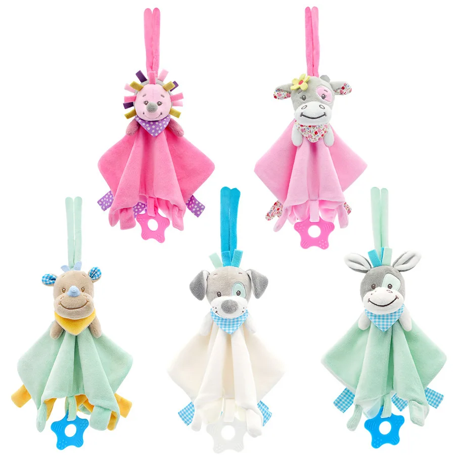 Baby toys baby comfort towel baby lathe hanging teether comfort toy super soft towel Newborn Rattles Toys baby birth month plush