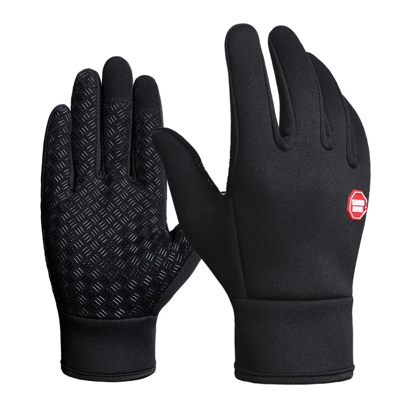 Ветрозащитные перчатки для велоспорта с сенсорным экраном, зимние лыжные перчатки для мужчин и женщин, теплые перчатки на полный палец, Зимние перчатки для катания на лыжах, велосипедные перчатки