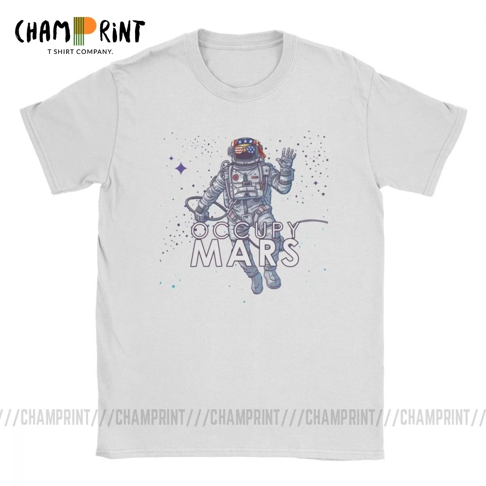 

Occupy Mars Starman Merica Astronaut Men T Shirt Spacex Elon Musk Falcon Funny Cotton Short Sleeve Tees O Neck T-Shirts Clothes