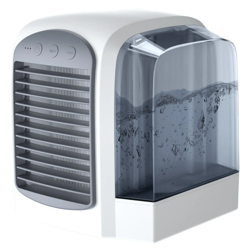 

Usb Portable Air Conditioner Humidifier Air Purifier Air Cooler Mini Fans Personal Space Air Conditioner Device- Gray