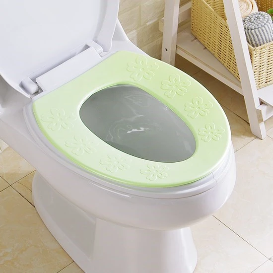 2 Pieces Toilet Cushion Closestool Lid Top Mat EVA Adhesive Toilet Seat Cover Waterproof Toilet Cover Bath Cushion For Summer