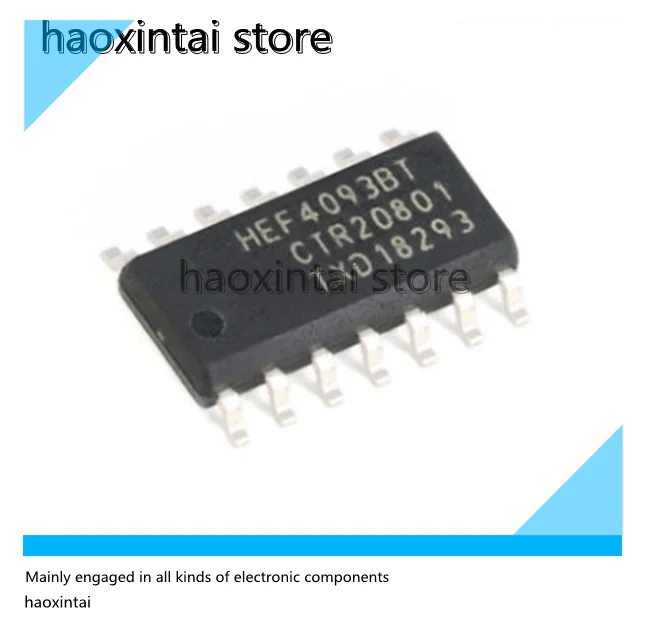 

10PCS HEF4093BT, 653 Original genuine HEF4093BT, 653 SOIC-14 four-way 2 input NAND Schmitt trigger logic chip