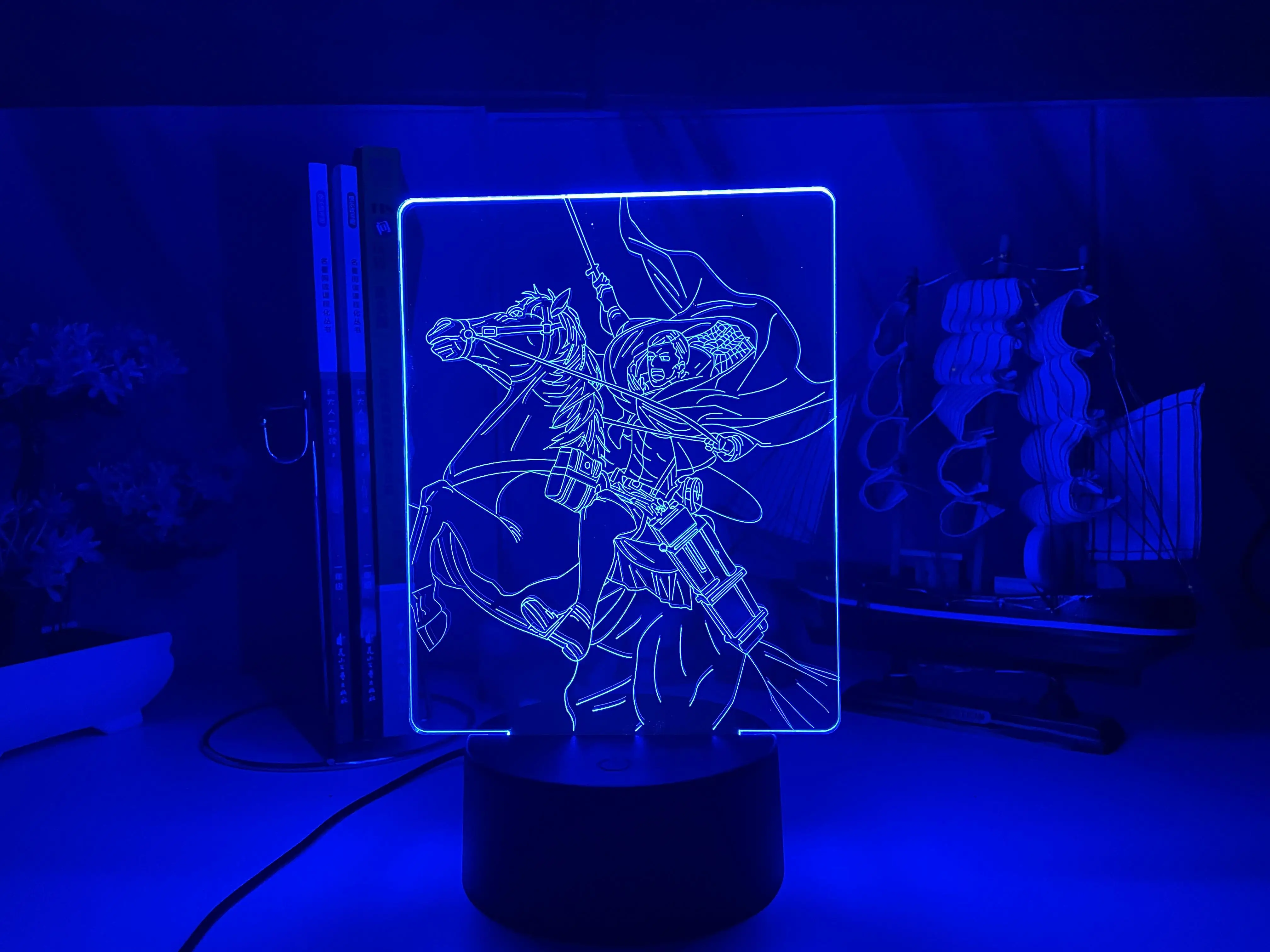 Ataque em Titã Luz para Decoração do Quarto Anime Lâmpada Erwin Smith Crianças Presente Led Night Light 3d 6 Computers & Electronics