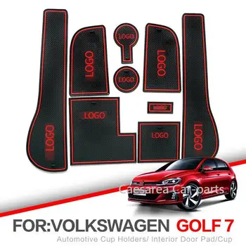

Car Gate Slot Pad Water Coaster Interior Non-slip Mats For Volkswagen Golf 7 MK7