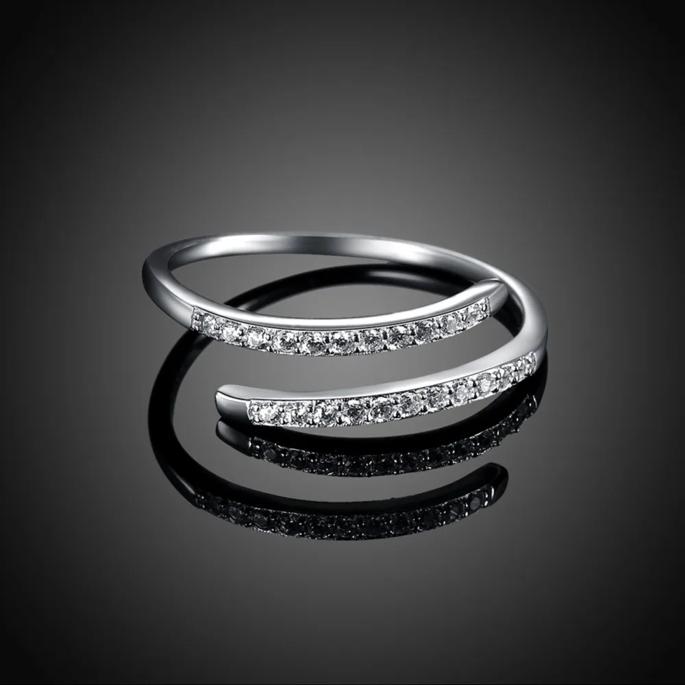 DODO 100% 925 sterling silver rings for women Bridal Wedding jewelry White Stone Adjustable Engagement ladies Rings DVR093 (4)