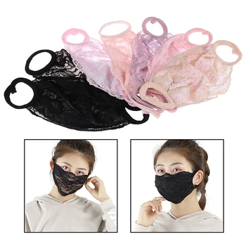 

1PCS Lace Mouth Mask Thin Sunscreen Vintage Breathable Washable PM 2.5 Mouth Masks Dust Mask Anti Pollution New