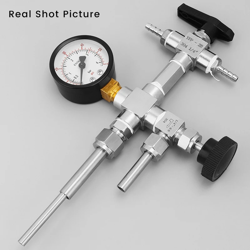Upgraded Counter Pressure Bottle Filler with 0-60 Pressure Gauge Homebrew Beer Bottling Device Oxygen-free Contact Transfer Kit beer brewing equipment beer bottle filler fermenting glass jars