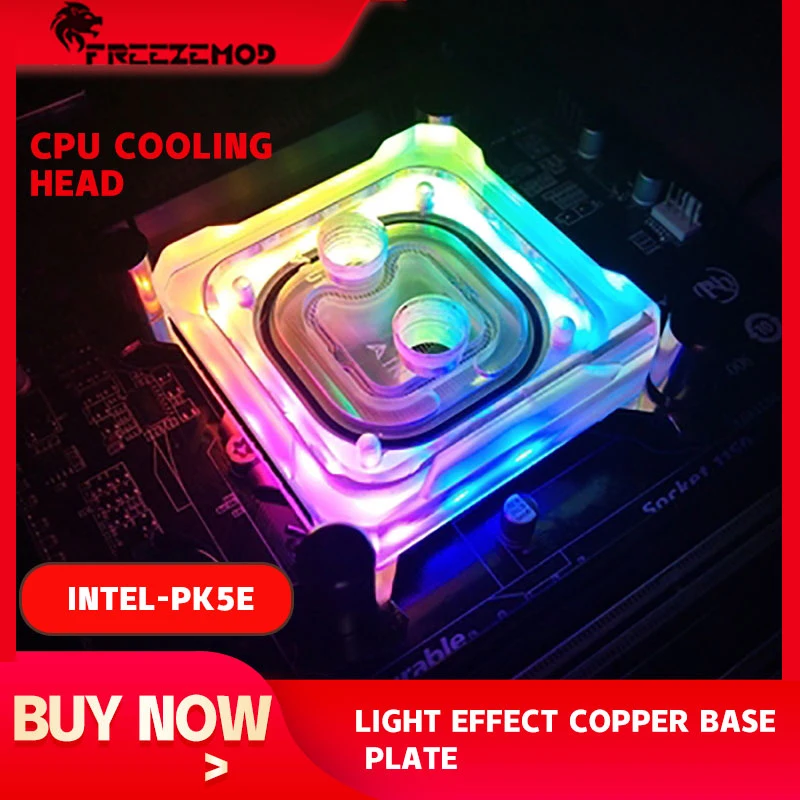 FREEZEMOD компьютер Процессор блок водяного охлаждения для INTEL LGA 1151 115X 2011 5V 3pin RGB