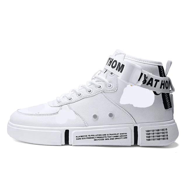 US $16.50 Hot Sale Fashion High Mens Casual Shoes Black Footwear Platform Men High top Sneakers Chaussures ho