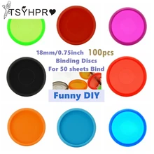100pcs 18mm/0.75inch Binder Rings DIY DISCBOUND DISCS Binding discbound Discs Planner DIY Notebook CX19-0049