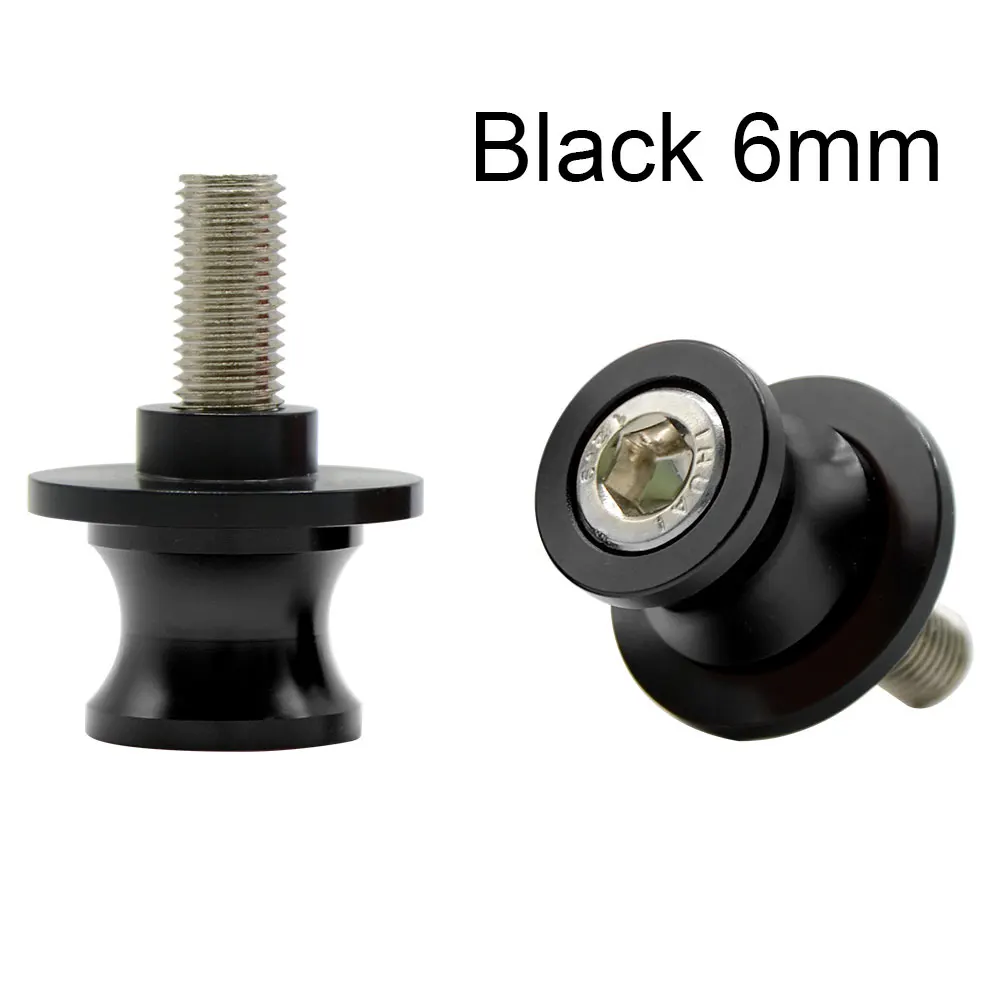 8 мм Мотоцикл с ЧПУ Маятник поворотный рычаг катушки Слайдеры для Suzuki GSX650F GSXR1000 GSXR600 GSXR750 SV1000 SV650 Gladius Bandit - Цвет: Black 6mm