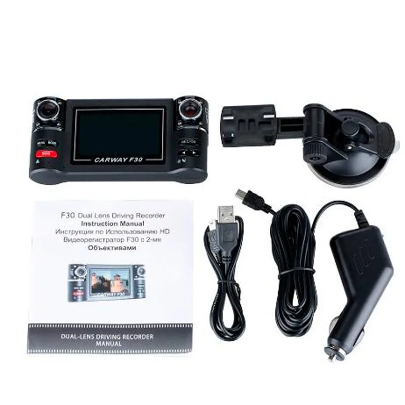 F30 DVR 2," TFT lcd HD 1080P вращающаяся двойная линза Автомобильная камера для вождения автомобиля Цифровая видеокамера ночного видения
