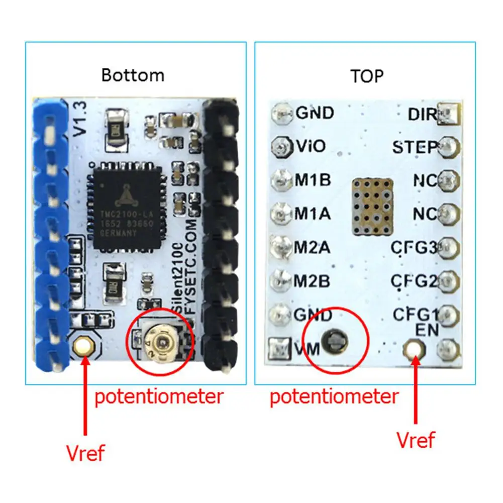 TMC2100 V1.3 шаговый двигатель бесшумный драйвер StepStick бесшумный отличная стабильная защита для 3D-принтеров R20