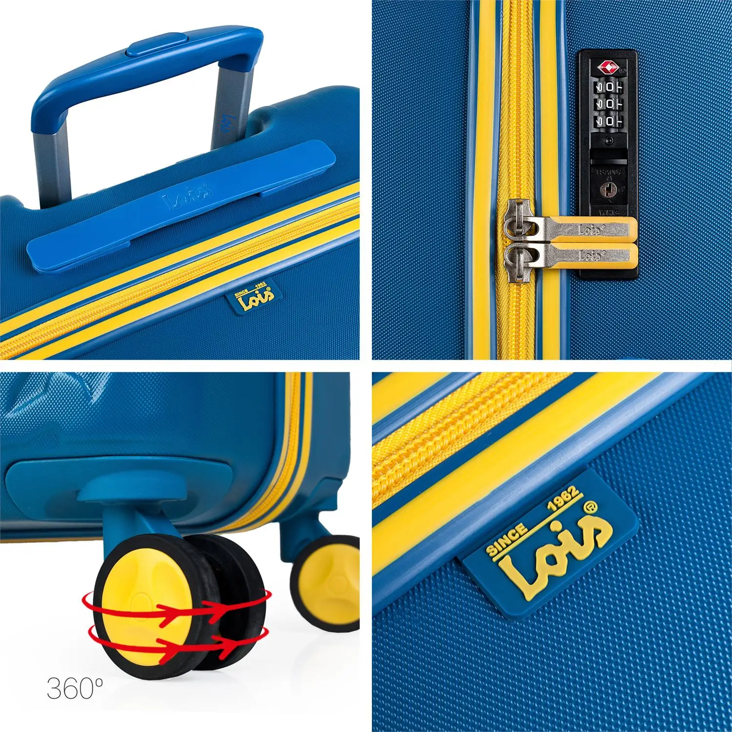 Lois модель Zion игра чемоданы ABS жесткий путешествия 4 колеса тележки. Usb порт. TSA.