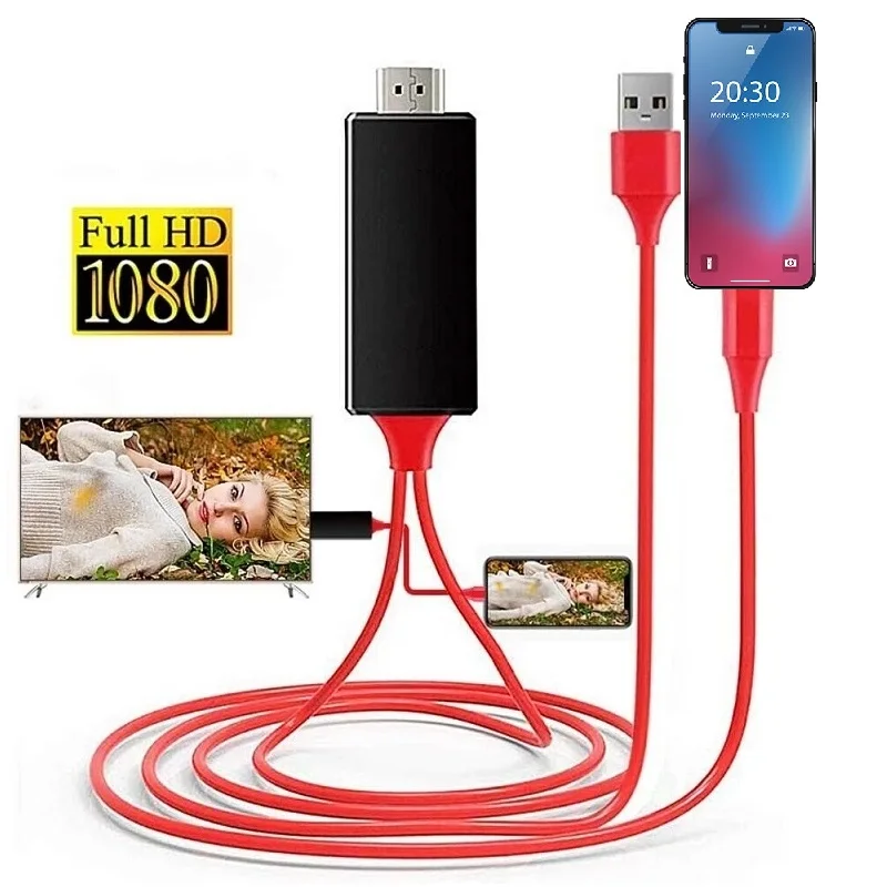 4K 1080P для iPhone HDMI-совместимый аудиоадаптер VGA ipad AV адаптер конвертер X/11/8P/6S/7P/iPad Air |