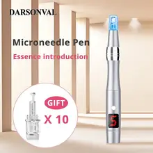 DARSONVAL, Беспроводная usb зарядка, микро Ручка, серебро, 2 цвета, светодиодная игла для лица, картридж, тату-машина, микроиглы, ручка