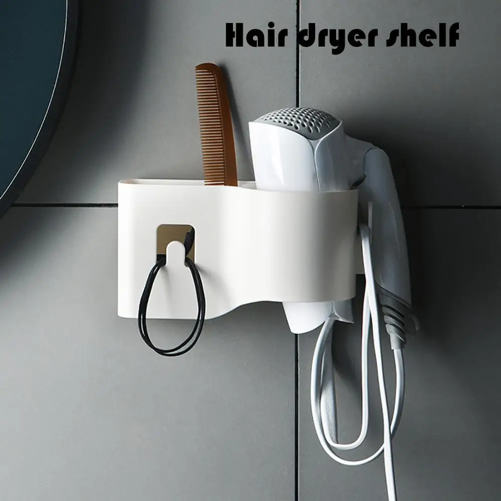 

Multipurpose Hair Dryer Rack Bathroom Punch-Free Hair Dryer Shelf Cosmetics Storage Rack Housekeeping Organizers Racks #917
