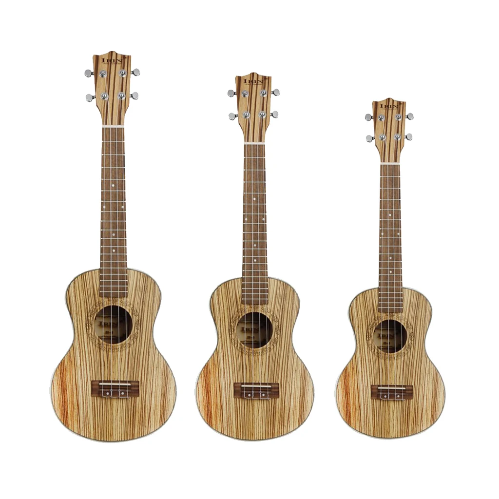 Zebra Wood 21/24/26inch Ukulele Musical Instrument for Beginners