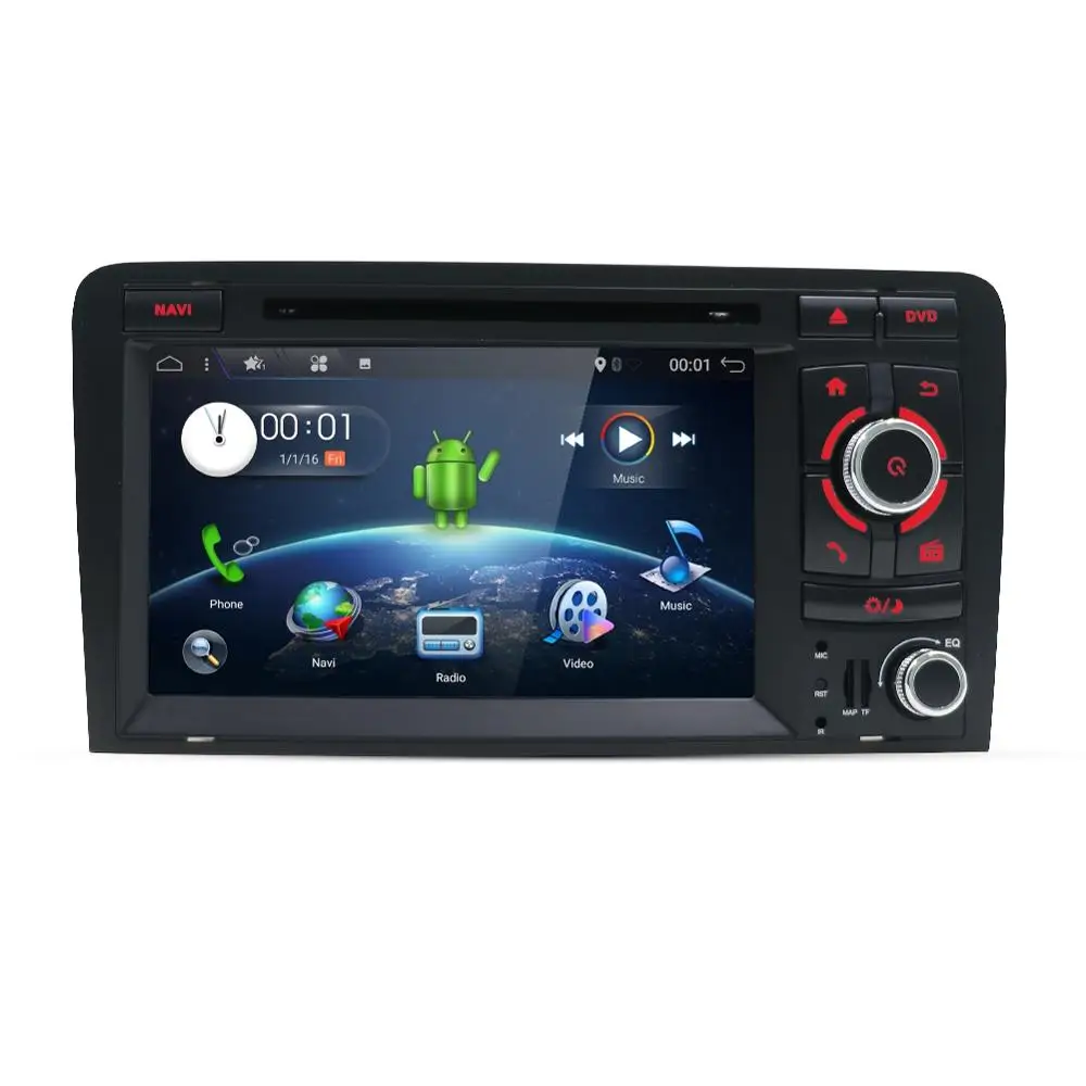 Автомобильный мультимедийный плеер для Audi A3 2 Din автомобильный DVD gps плеер с Wifi DAB AUX tv 4G карта рулевого колеса управления 7 дюймов Android 9,0