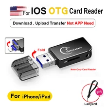 Aliexpress - 2 in 1 Card Reader Dual Slot TF Metal OTG Adapter Multimemory USB 3.0 For iphone ipad ios 13.0 Above Version Macbook Laptop