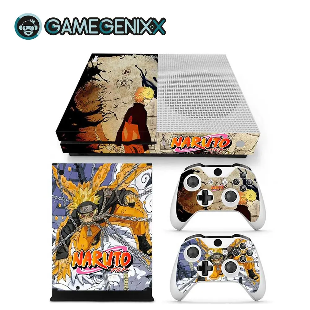 Защитная Наклейка GAMEGENIXX для Xbox One Slim консоли и 2 контроллеров-Наруто
