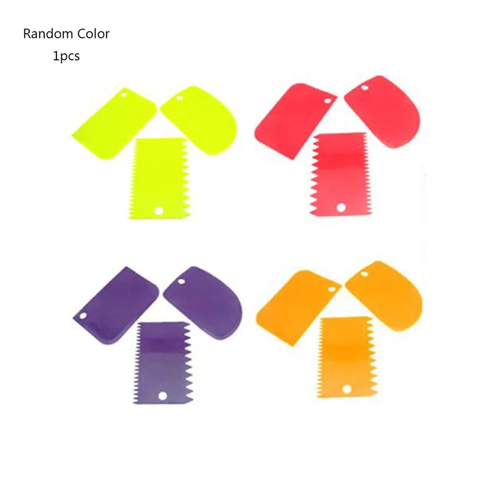 

Colorful Cream Baking Supplies Kit Plastic Scraper Cake Bread Mold Scraper Practical Home Kitchen Styling Tools