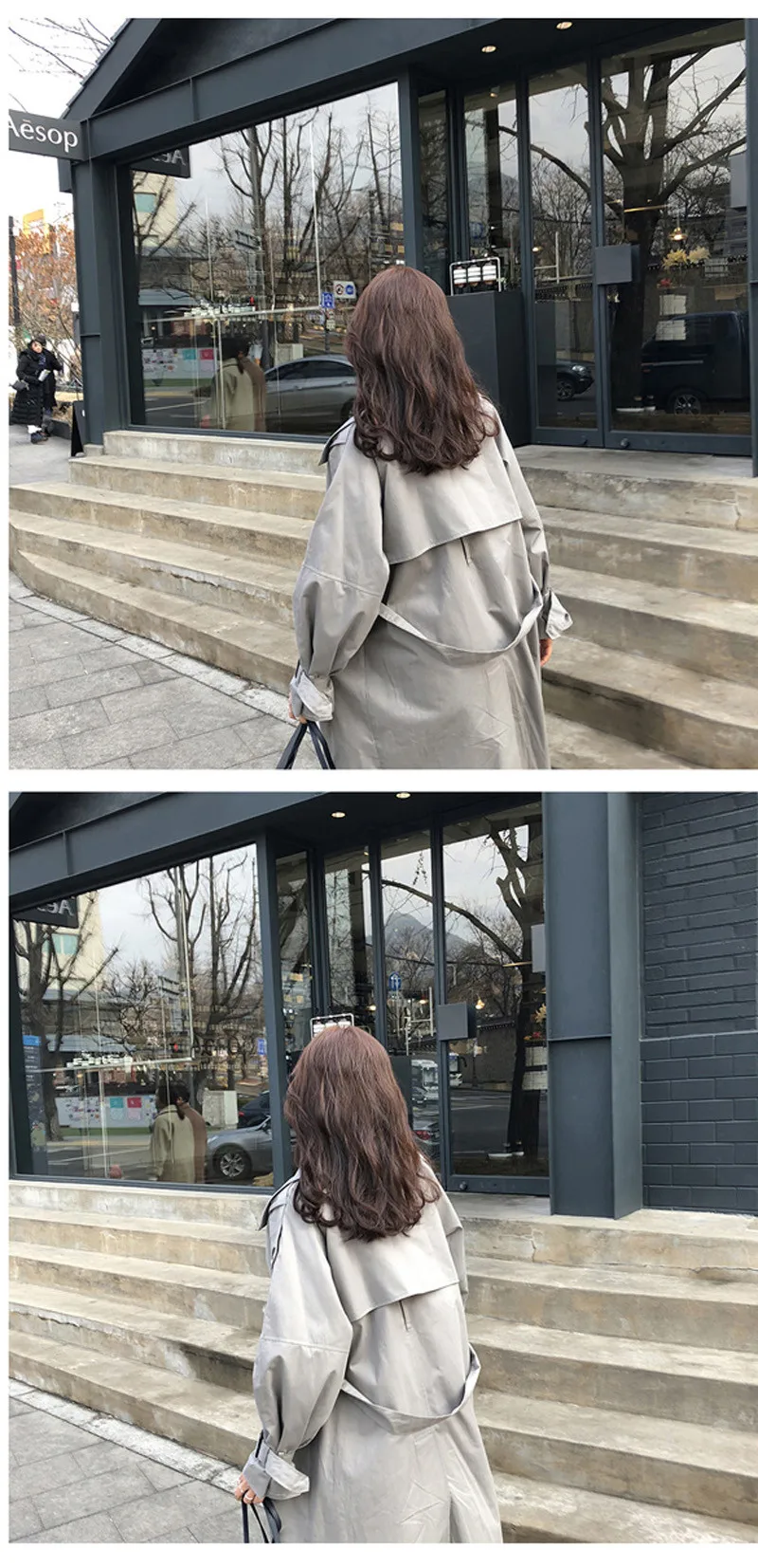 BGTEEVER Vintage Oversized Double Breasted Trench Coats Women Sashes Long Loose Female Windbreaker Overcoats Autumn Winter