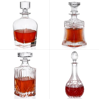

Luxury Crystal Wine Decanter Set Whiskey Bottle Lead-free Glass 700ml 850ml for Alcohol Vodka Liquor Wine for Home Bar Party