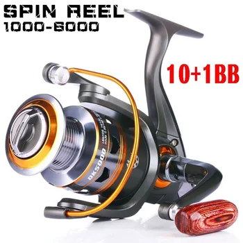 

PULLINE Fishing Reels 11BB Spinning Reel Metal 1000-6000 Left/Right Carp Fishing Reel Fishing Gear Spinning Wheel Rock Fshing