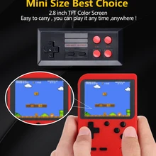 Встроенная 400 игр 1000mAh батарея Ретро видео портативная игровая консоль+ геймпад 2 плеера двойной, 3,0 дюймов портативная игровая консоль