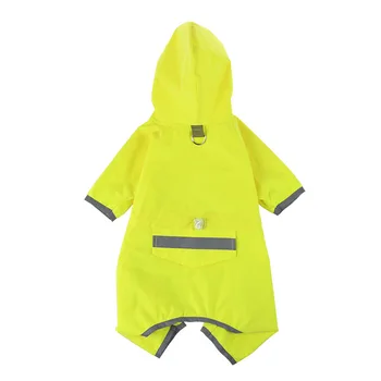 

Dog Raincoat Adjustable Pet Water Proof Clothes Lightweight Reflective Dog Trench