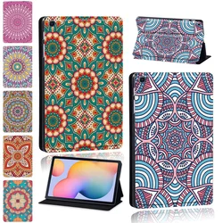 Capa para tablet para samsung galaxy tab s6 lite/tab s7/tab s4/tab s6/s5e (t720/t725) capa de couro leve + stylus