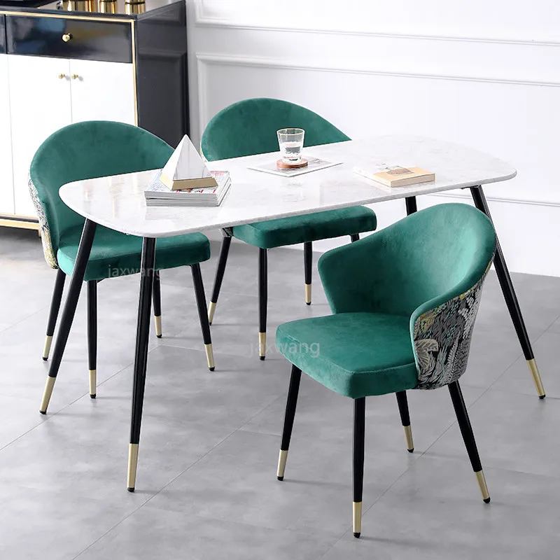 

Nordic Dining Chair Household Light Luxury Backrest Stool Desk Chair Makeup Chair Restaurant Chair Customized Office Chair