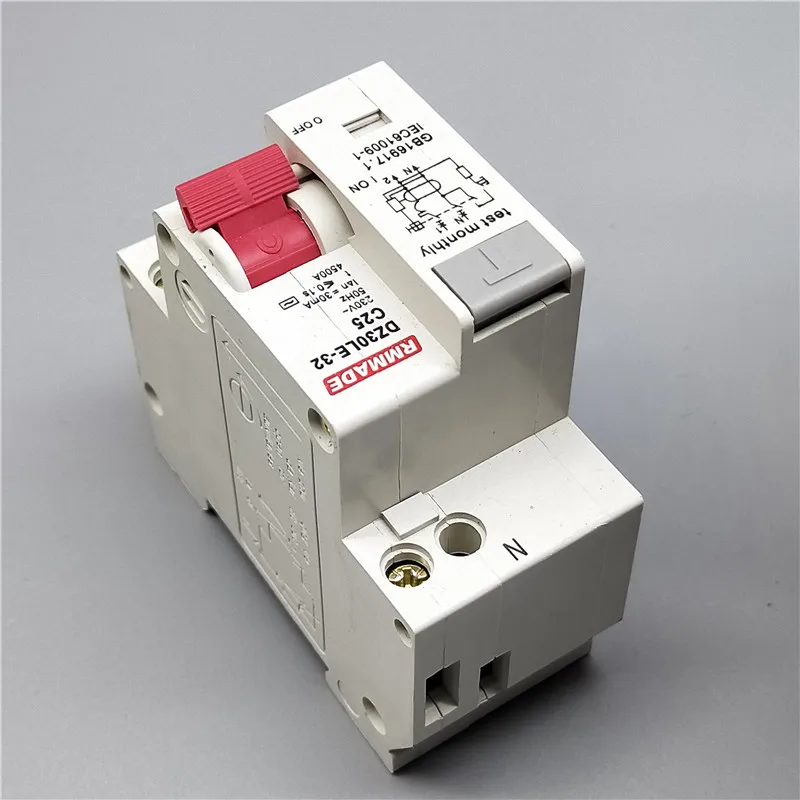 DZ30LE TPNL DPNL 230V 1P+N Residual current Circuit breaker with over and short current  Leakage protection RCBO MCB