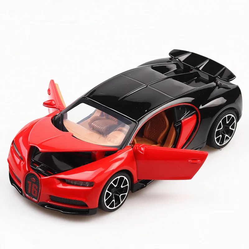 Jianyuan Toy Bugatti Chilong Alloy Car Model 1:32 Sound and Light Rally Car Supercar Model