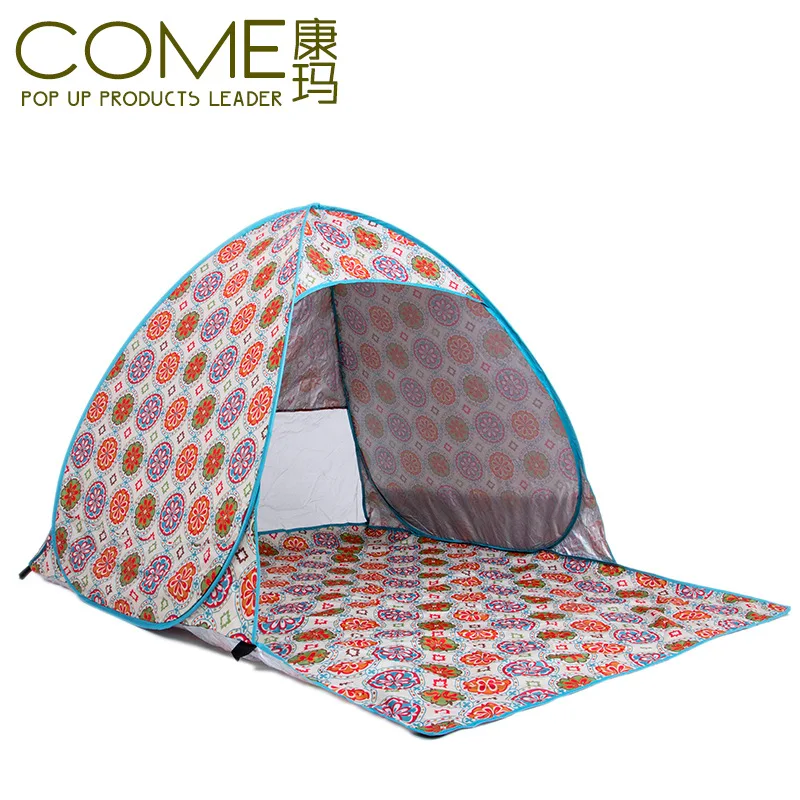 

Come Outdoor Double Fully Automatic Quickly Open Beach Tent Sunscreen Breathable Ultra-Light Foldable 2 8-Word Printed Account