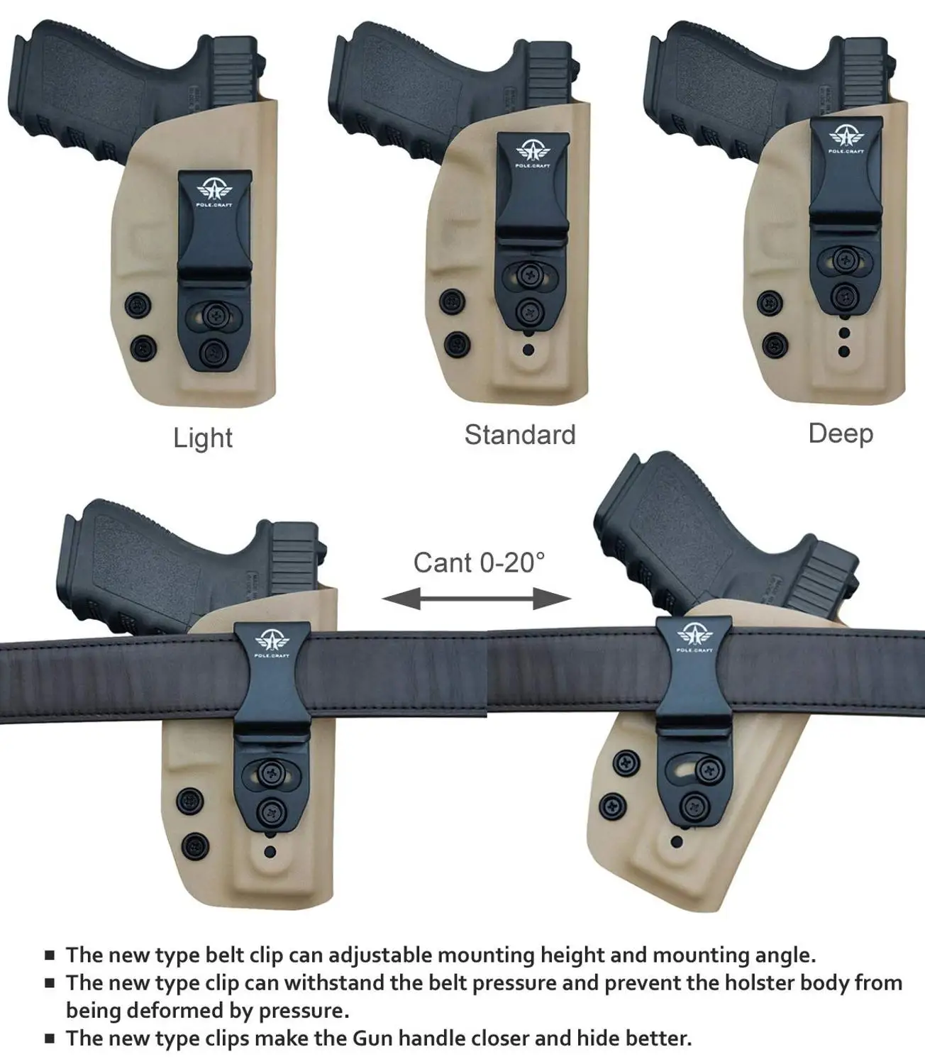 Полюс. Ремесло IWB KYDEX кобура Glock 19 19X23 25 32 Cz P10 пистолет кобуры пояс носить Скрытая кобура Glock 19 Пистолет Чехол