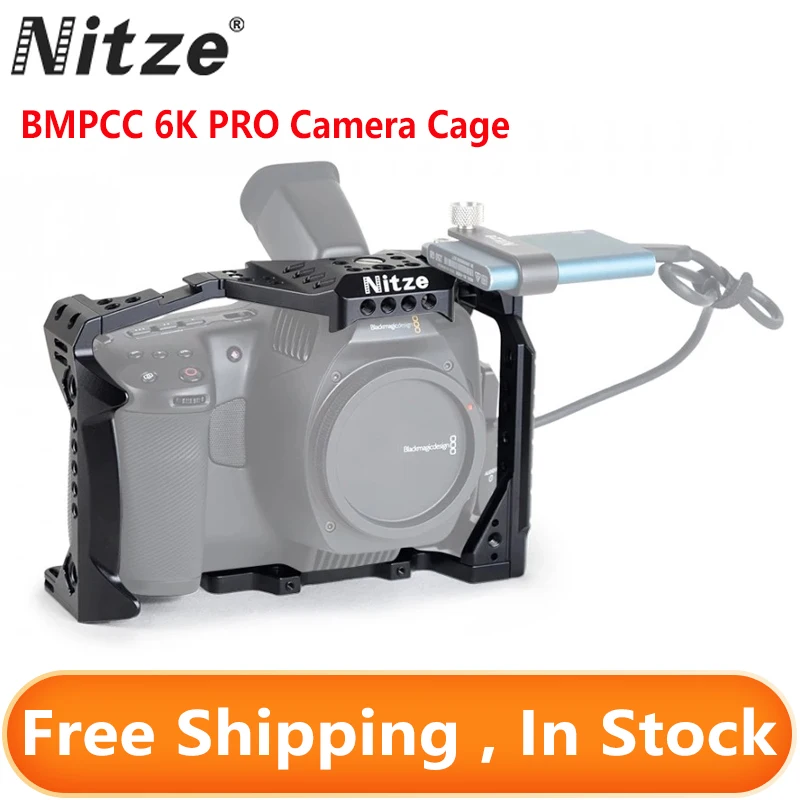 Nitze Full Dslr Gabbia Per Bmpcc 6K Pro Camera Cage Rig Fai Da Te Rig Nitze T-B01A Gabbia Per Blackmagic Bmpcc 6K Pro Shooting Kit