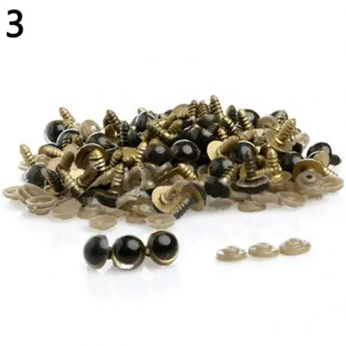 100 Pcs 8-20mm Plastic Safety Eyes for Teddy Bear Doll Animal Puppet Craft DIY Plastic Safety Eyes Puppet Craft DIY Craft DIY Golden