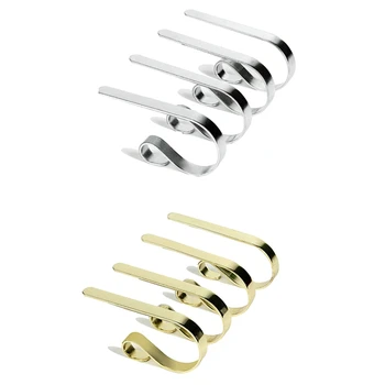 

Mantle Clip Stocking Holder, Christmas Hook, Coat Hook 10 Pack