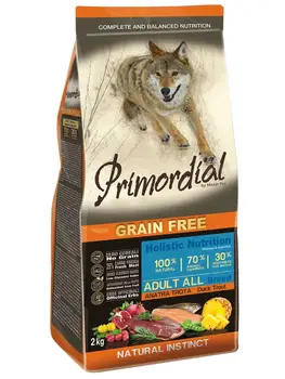 

Dog food. I think no cereal Paramount duck American and trout. Sack de 2Kg.
